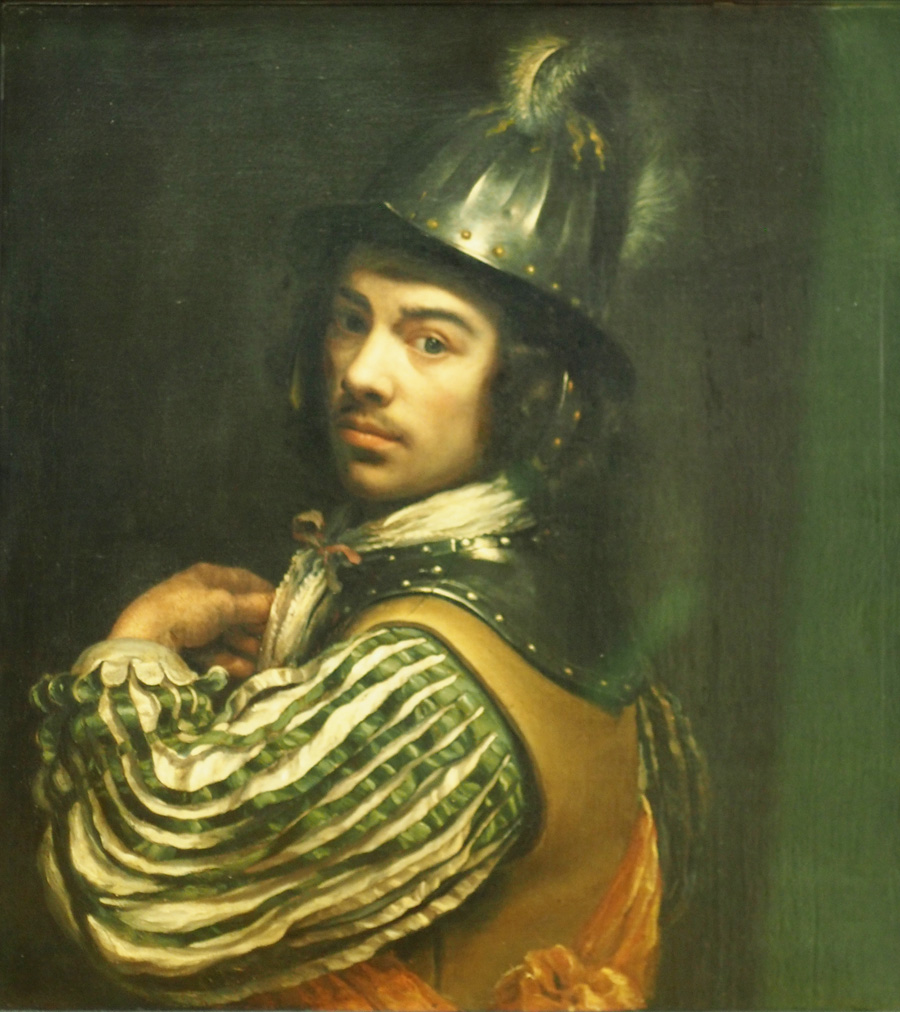 self portrait with helmet
